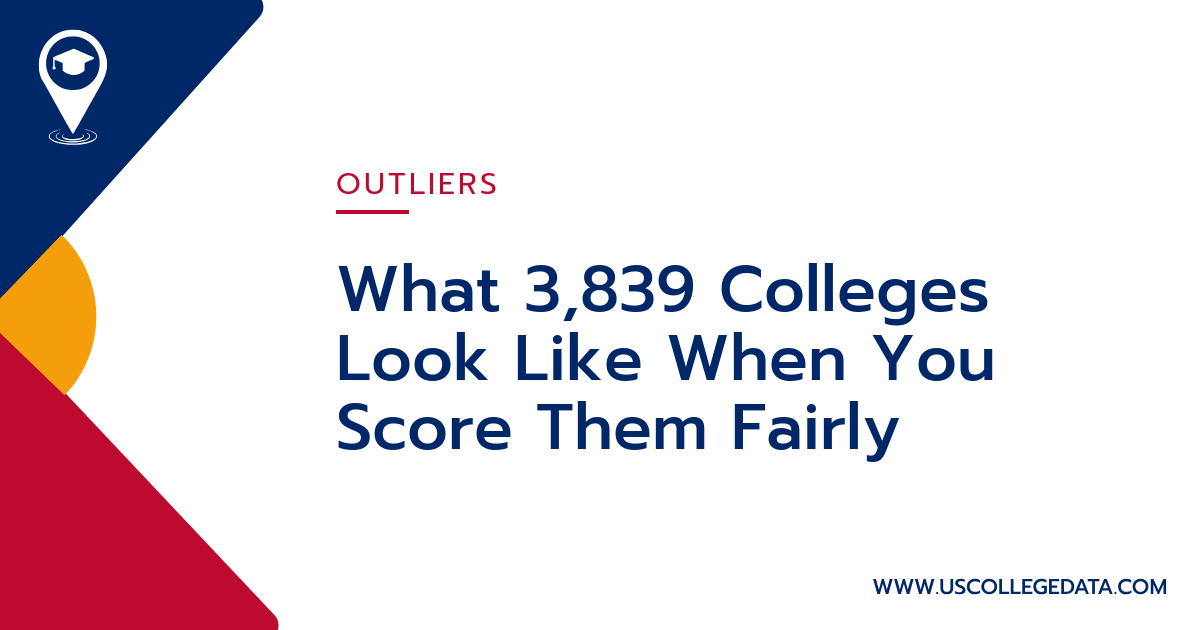 What 3,839 Colleges Look Like When You Score Them Fairly